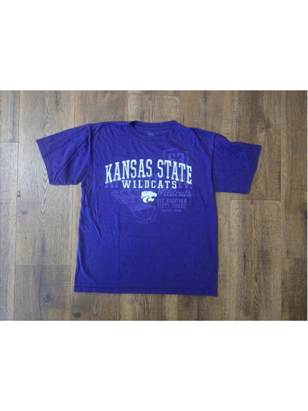 Men's J. America Kansas State Wildcats T-Shirt Size M Purple White